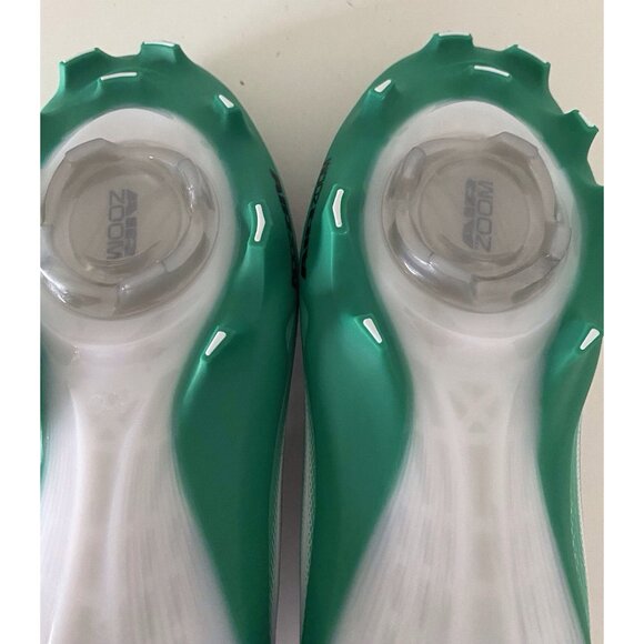 Men’s Sz 8.5 Nike Vapor Pro 1 Football Cleats HM8850-100 White Green - Picture 10 of 12